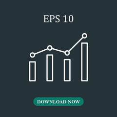 Bar chart  icon vector