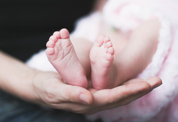 feet, newborn, baby, hand, life, mother, care