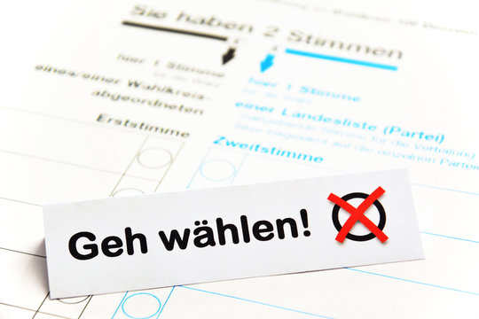 Stimmzettel geh w&auml;hlen