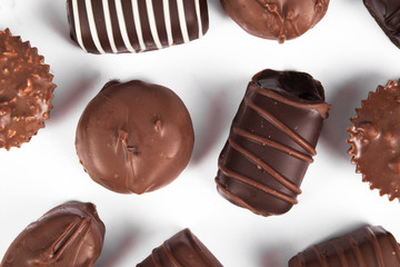 chocolate candies close up 