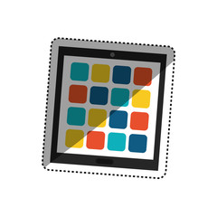 Tablet computer technology icon vector illustration graphic design