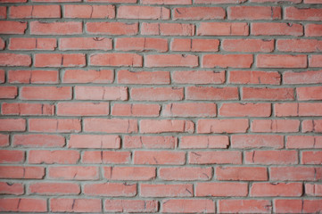 Obraz premium Wall of red brick, masonry, texture, pattern