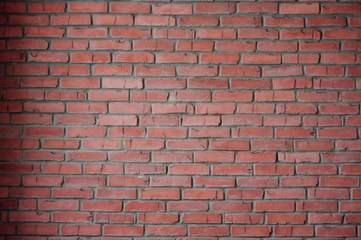 Wall of red brick, masonry, texture, pattern
