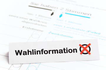 Stimmzettel Wahlinformation