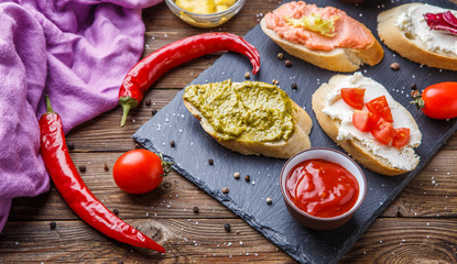 Photo of snacks with vegetables