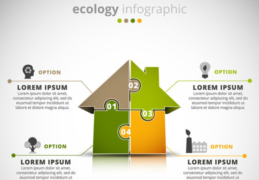 Ecology Infographic with Block House Element