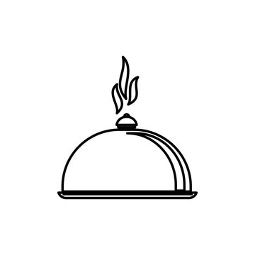Restaurant dish dome icon vector illustration graphic design