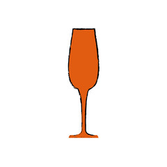 Champagne glass cup icon vector illustration graphic design