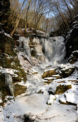 Fototapeta na wymiar Panorama Klidinger Wasserfall