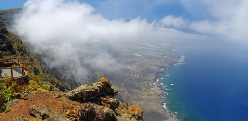 The wonderful landscape from Mirador de Ia Pena, El Hierro island. Spain