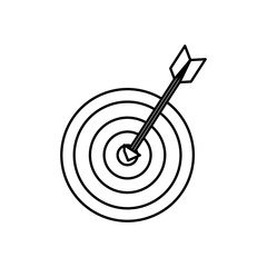 Target dartboard symbol icon vector illustration graphic design