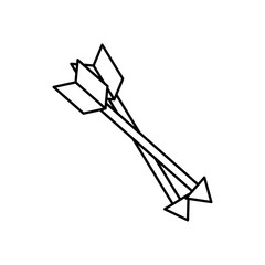 Isolated bow arrows icon vector illustration graphic design