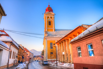 Obraz premium Beautiful and traditional architecture of the city in Baia Mare, place from Transylvania, Romania