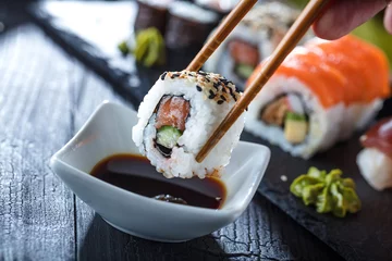 Vlies Fototapete Sushi-bar Sushi Verschiedene sorten 
