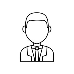 Businessman executive profile icon vector illustration graphic design