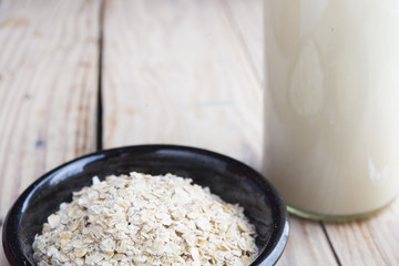 Breakfast vegan, milk of oast