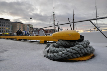 Veduta del porto di Bodø, Norvegia