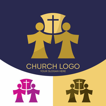 Church logo. Christian symbols. Christian symbols. Believers in the Lord Jesus Christ and the Holy Bible.