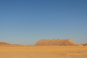 Fototapeta na wymiar Rock Mountains in the desert near Yazd, Iran