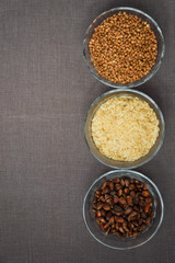 Bowls of various gluten free products