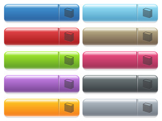 Paper stack icons on color glossy, rectangular menu button