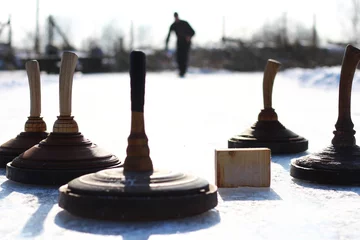 Verduisterende gordijnen Wintersport eisstockschiessen v2 I  © WoGi