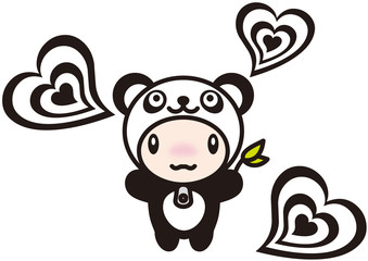 Panda and Hearts