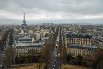 View of Paris from the Arc de Triomphe 