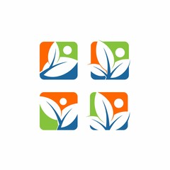 Obraz premium leaf man vector pack