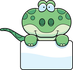 Cartoon Gecko Sign