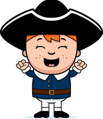 Excited Colonial Child
