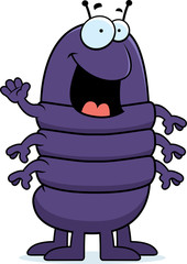 Cartoon Centipede Waving