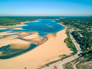 Fototapeta na wymiar Aerial View Lagoa de Albufeira