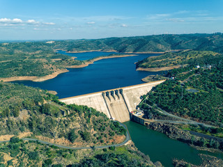 Aerial View of Pomarao Dam