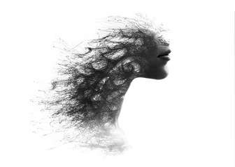 Photograph combined with hand-drawn structure