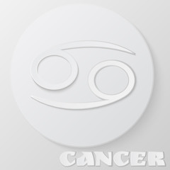 Cancer zodiac symbol. Cancer Papercut, crawfish zodiac horoscope