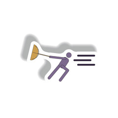 man with umbrella in storm, hurracian disaster, strong wind