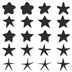 Fototapeta premium Stars Set, hand drawn