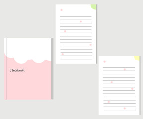 Notebook, notepad design. Vector illustration.