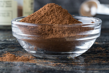 Ground Cinnamon in an Ingredient Bowl
