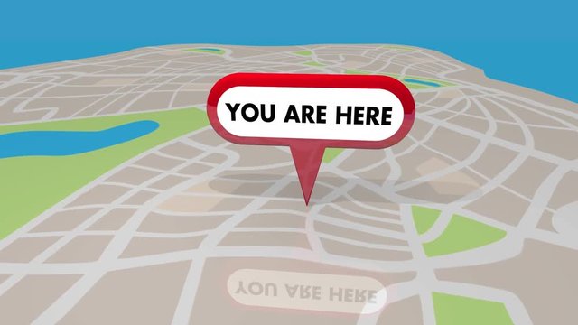 You are Here Map Pin Location Navigation 3d Animation