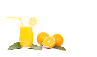isolated fresh orange juice