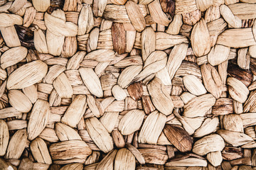 Woven straw pattern texture of basket