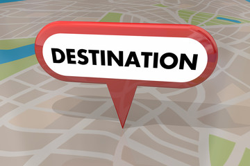 Destination Travel Spot End Location Map Pin 3d Illustration
