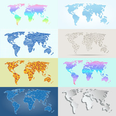 Maps globe silhouette vector illustration.