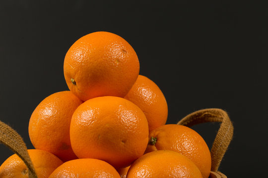 Oranges in a basket