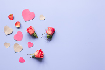 concept of Valentine's Day with heart background mock up