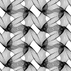Abstract black and white seamless pattern.  Vector clip art.