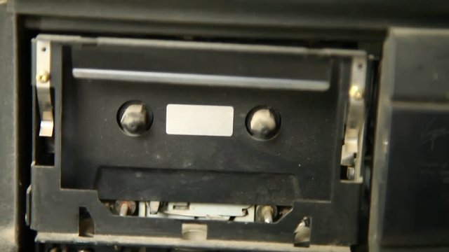 old audio cassette tape player