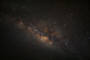 Obraz na płótnie Canvas Milky Way Galaxy, Long exposure photograph, with grain